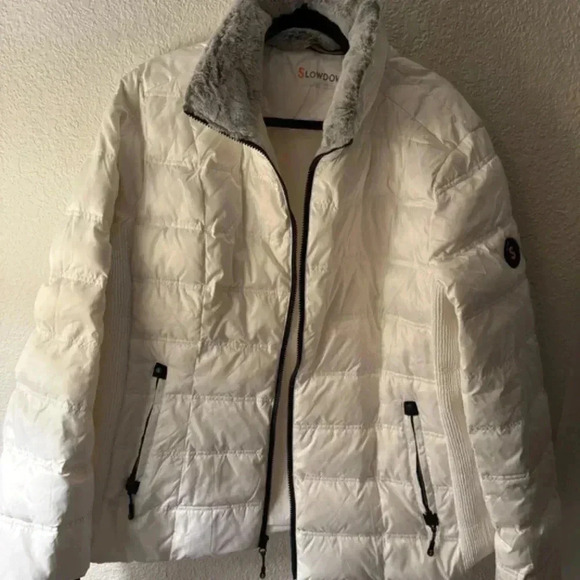 SLOW DOWN Women Down Puffer Jacket Winter Down Puffer - Picture 2 of 13